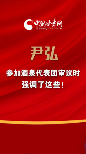【2022甘肅兩會·圖解】尹弘書記參加酒泉代表團(tuán)審議時強(qiáng)調(diào)了這些！