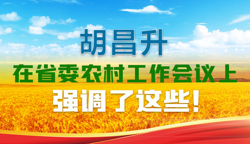  圖解|胡昌升在省委農(nóng)村工作會(huì)議上強(qiáng)調(diào)了這些！