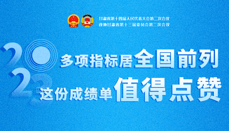 【聚焦2024甘肅兩會】3D海報|多項指標居全國前列！甘肅這份成績單值得點贊