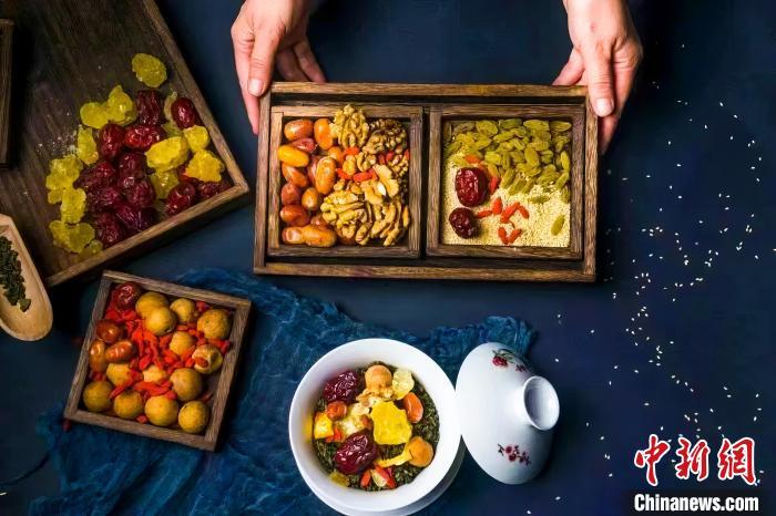 2023年5月，拍攝的臨夏蓋碗茶所需原料。(資料圖)臨夏市融媒體中心供圖