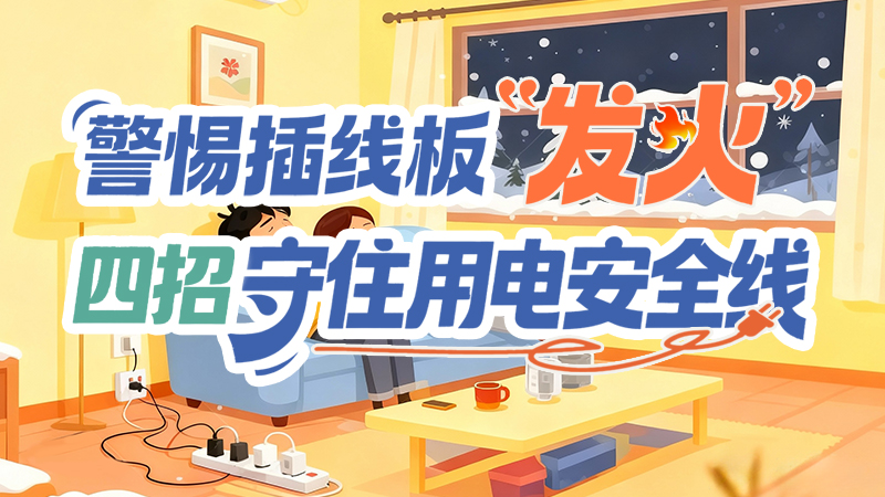 長圖|警惕插線板“發(fā)火”！四招守住用電安全線