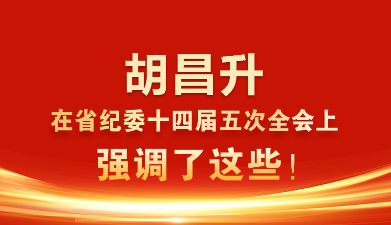 圖解|胡昌升在省紀委十四屆五次全會上強調(diào)了這些！
